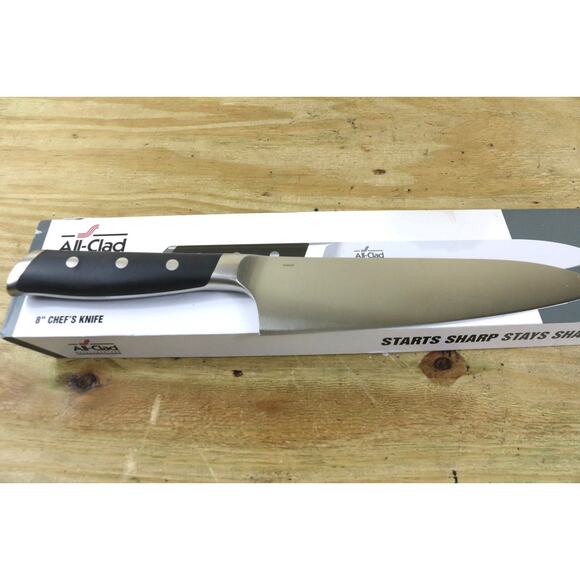 New ALL Clad Stainless Steel Chef's Knife 8" Universal - Picture 4 of 10